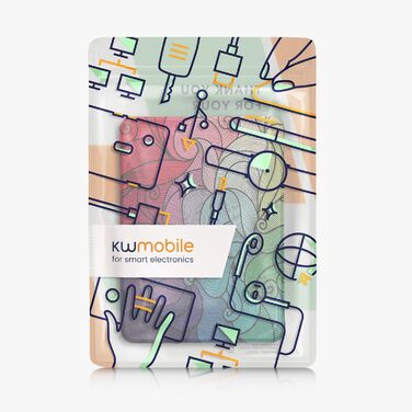 Чохол-книжка kwmobile для Amazon Kindle Paperwhite (2024)/Colorsoft - квітковий дизайн, магнітний замок, захисний чохол для електронного читача, синьо-червоно-білий, рожевий, блакитний, зелений