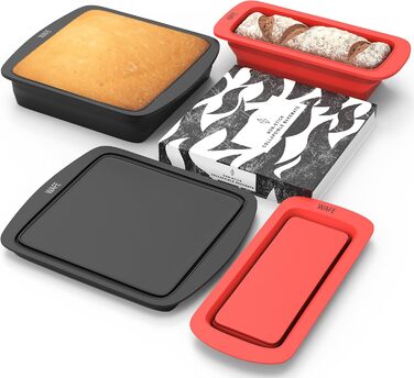 Силіконова форма для випікання WAFE BakeMate, складна, антипригарна, харчовий силікон, для хліба та кексів, 2 шт.