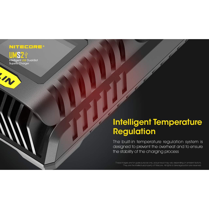 Зарядний пристрій Nitecore UMS2 для акумуляторів AA/AAA з індикатором