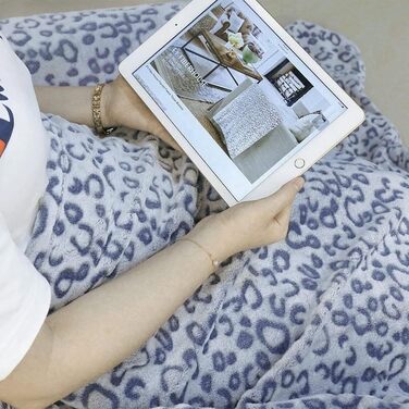 Плед з флісу FIBER HOUSE: теплий, м'який, 150x200 см, колір коричневий (Leopard)