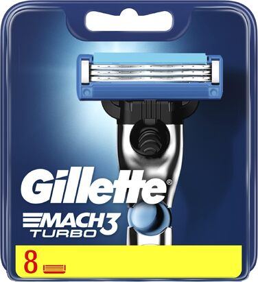 Смінні леза для бритви Gillette MACH3 Turbo, 8 шт, оригінальні