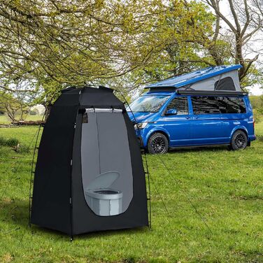 CLIPOP Pop-Up Tent - Waterproof, Lightweight, 1-Layer Spring Camping Tent - Easy Setup for Beach, Hiking, Festival, Outdoor - Black