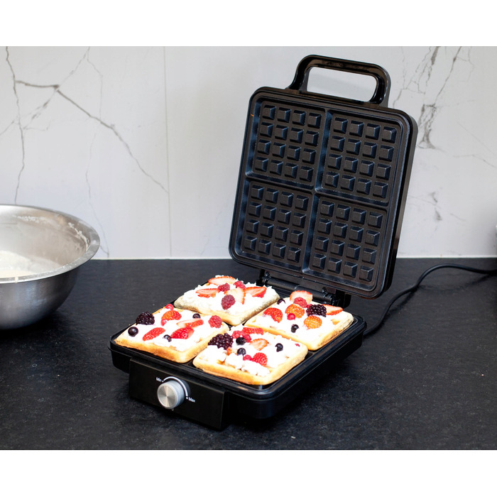 Вафельниця Berlinger 2300 Вт, чорна, з регулюванням температури, на 4 вафлі
