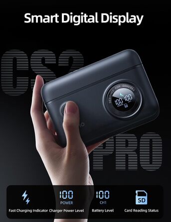 Зарядний пристрій USB-C 20W для акумуляторів Nikon EN-EL15c з SD-картрідер та індикатором заряду, сумісний з Nikon Z8, ZR, Zf, Z6III, D850, Z7II, Z6II, Z7, Z6, D7500, D750, Z5, D810, Z5, D810