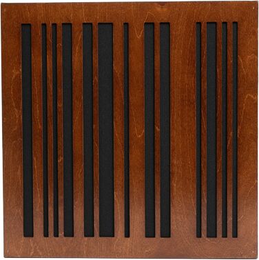 Акустична панель Bluetone Acoustics Slat AbFuser (50x50x11 см), горіх — звукопоглинаючий дифузор для корекції акустики приміщення