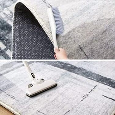 Килимок Tinyboy-HBQ для вітальні та спальні: сучасний дизайн, короткий ворс, сірий (80 x 120 см)