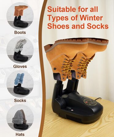 Електричний сушильник для взуття з озоном - сушильник для взуття, черевиків, рукавичок, шапок, лижних черевиків. Швидке сушіння теплом, компактний, розкладний дизайн.