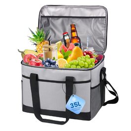 Термосумка для пікніків та відпочинку на природі 35L сірого кольору