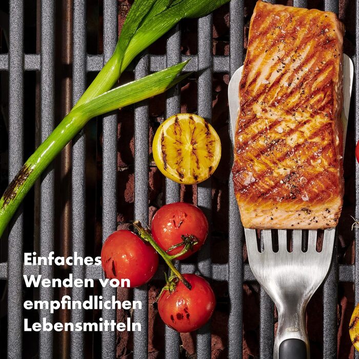 Набір OXO Good Grips для гриля: лопатка та щипці – нержавіюча сталь, 41 см та 47,5 см, безпечне миття в посудомийній машині