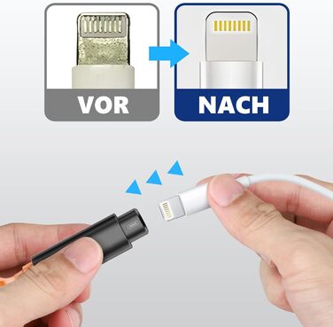 Набір для чищення iPhone та смартфонів: лінійний роз'єм, навушники, динаміки. Інструменти для ремонту iPad Pro, Lightning-кабель чорного кольору