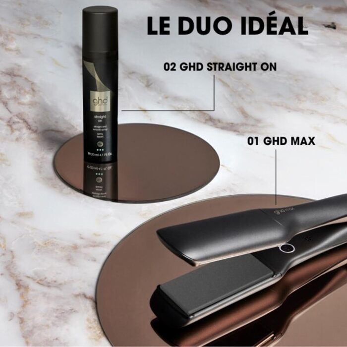 Випрямляч для волосся ghd max - професійний, чорний, для довгого, густого та кучерявого волосся