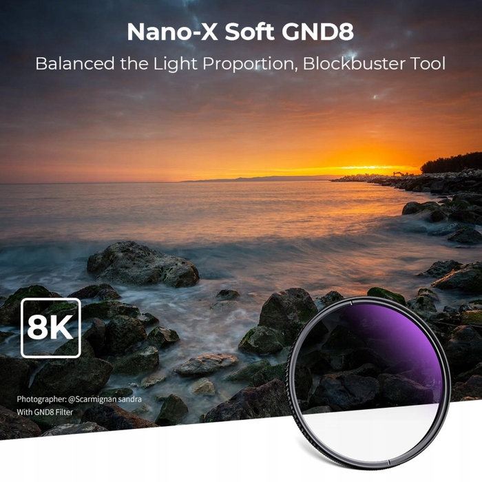 Градієнтний фільтр ND8 (Soft) 67мм MRC NANO-X 8k PRO від K&F Concept