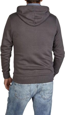 Чоловічий худі Jack & Jones Regular Fit JJEADRIAN з каптуром та принтом, колір Asphalt