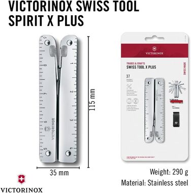 Мультитул Victorinox SwissTool X Plus з 38 функціями, шкіряний чохол
