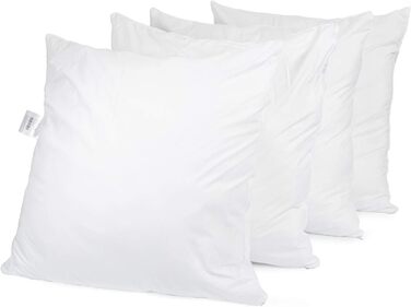 H&F Heimtextilien Top Quality Cushion 80x80 4-Piece Set | Allergy-Friendly Pillow with Oeko-TEX Certified | Cover: 100% Microfiber | Filling: 1100 Grams Polyester 4 80 x 80 cm