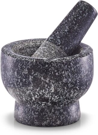 Набір ступки та пестика Zeller 24501, граніт, 9x9x6,5 см, антрацит