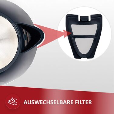 Електричний чайник MPM MCZ-85/G1, 1.7 л, без BPA, бездротовий, 360° обертання, антинакипний фільтр, автоматичне вимкнення, чорний, 2200W, графіт