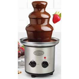Шоколадний фонтан Nostalgia 3-Tier для вечірок – розтоплює сир, кесо, цукерки та лікер. Ідеально для занурення фруктів, овочів та десертів. Об'єм 710 мл, нержавіюча сталь