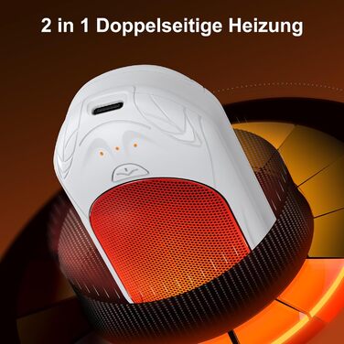 Електричний грієчка для рук 2-в-1 OUTJUT 6000mAh з USB, акумулятор 20 годин, 3 режими нагріву, швидкий нагрів, для спорту та відпочинку на природі взимку, подарунок на Новий рік (3 кольори)