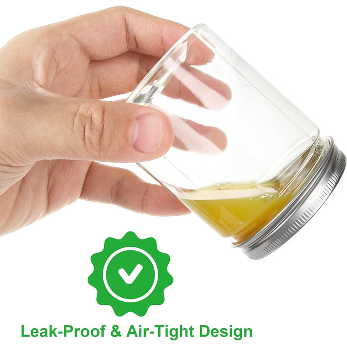 Набір пластикових контейнерів 20 шт. по 250 мл з кришкою, герметичні, BPA-Free, прозорі, для зберігання спецій, мюслі, цукерок, джему