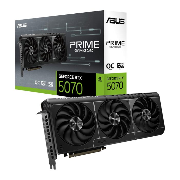 Ігрова відеокарта ASUS Prime GeForce RTX 5070 12GB GDDR7 OC Edition, чорна