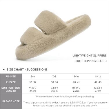 Тапочки жіночі Chantomoo з меморі-піни, плюшеві, з штучного хутра, відкриті, з двома ремінцями, карелю, 40/41 EU