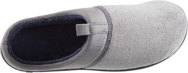 Тапочки чоловічі Isotoner з піною Memory Foam та підошвою для дому та вулиці (Large, Microterry Ash)