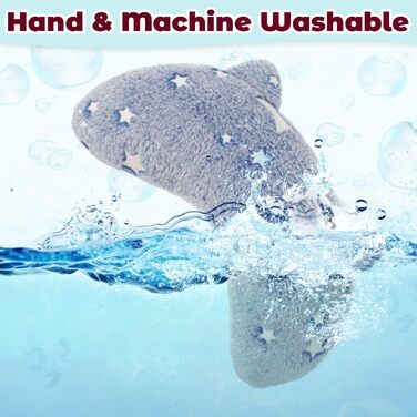 Подушка для собак POMESEA, м'яка, пухнаста, заспокійлива іграшка, U-подібна подушка для домашніх тварин, зняття напруги в суглобах, покращення сну (Блакитна)