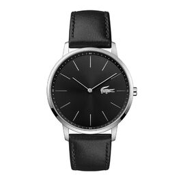 Годинник чоловічий Lacoste Moon Collection кварцовий з чорним шкіряним ремінцем 2011016