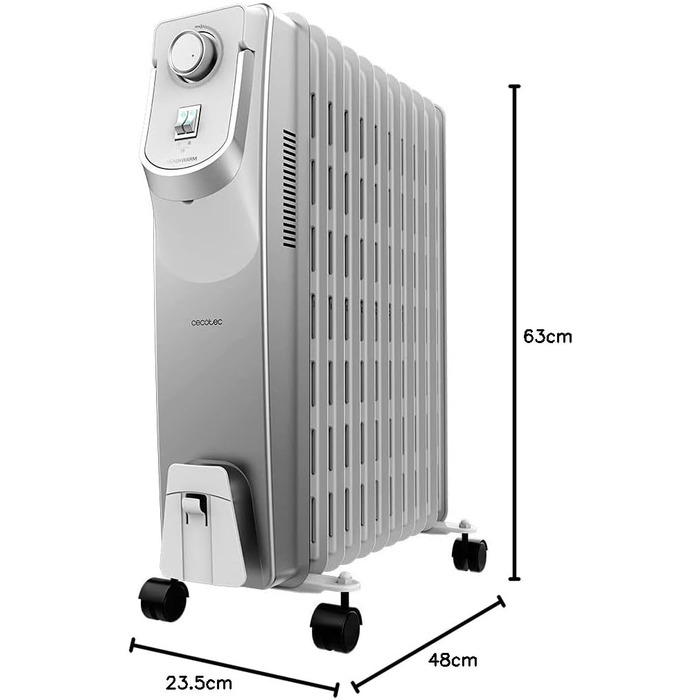 Масляний радіатор Cecotec ReadyWarm 11000 Space 360º Black - 2500 Вт, 11 секцій, 3 режими, 28 м²