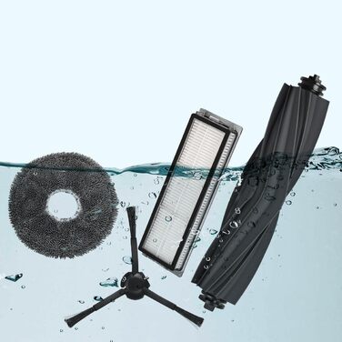 Запчастини для Dreame X30 Ultra, L10s Ultra Gen2, L40 Ultra, Mova E30 Ultra: комплект аксесуарів (2 основні щітки, 4 фільтри, 4 мікрофібри, 4 бічні щітки, 4 пилозбірники) сумісні з L10s Pro/L10s Plus