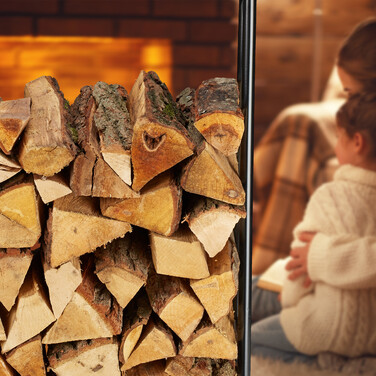 Relaxdays Log Rack, Narrow