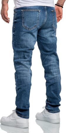 Чоловічі джинси Regular Straight Fit Denim Hose R7998 Hellblau (34W/34L) - Потертості