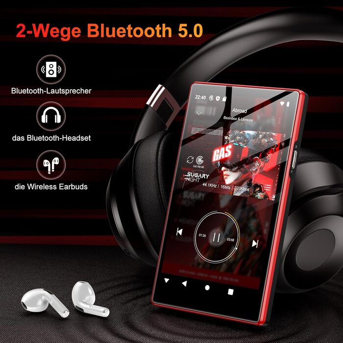 MP3 плеєр Oilsky 160GB з Bluetooth, WiFi, Android 13, 5