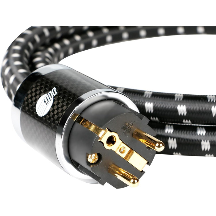 Hi-Fi мережевий кабель Boaacoustic BEB2116, аудіофільний силовий кабель High-End Schuko (EU), 2м для підсилювача, DVD, декодера та сабвуфера