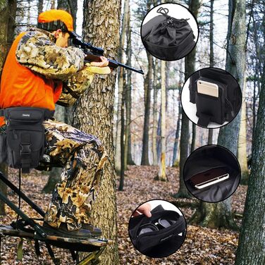 Тактична набедрена сумка Jueachy, водонепроникна, для мотоциклів, риболовлі, кемпінгу, чорна