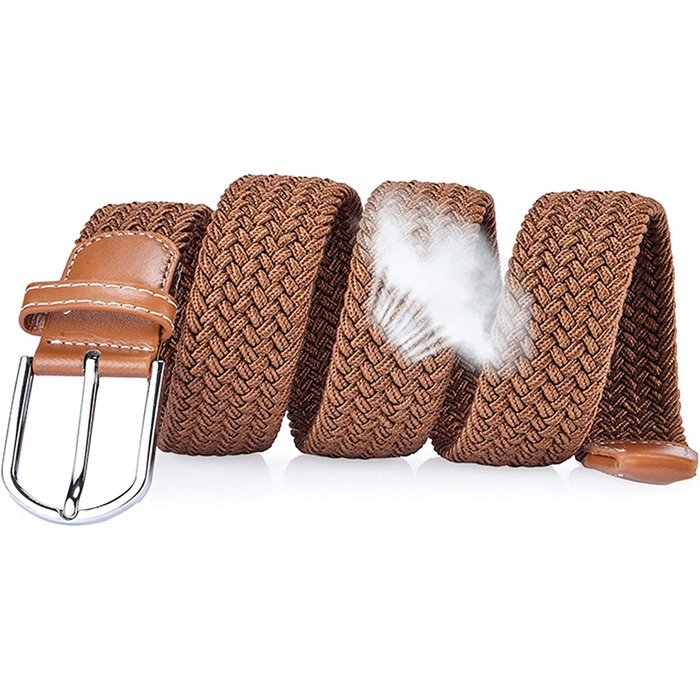 Жіночі еластичні пояси Chalier, 2 шт. в наборі, плетіння, чорний та темно-синій, універсальний розмір. Додаткові кольори: темно-синій та білий (коричневий та темно-синій)