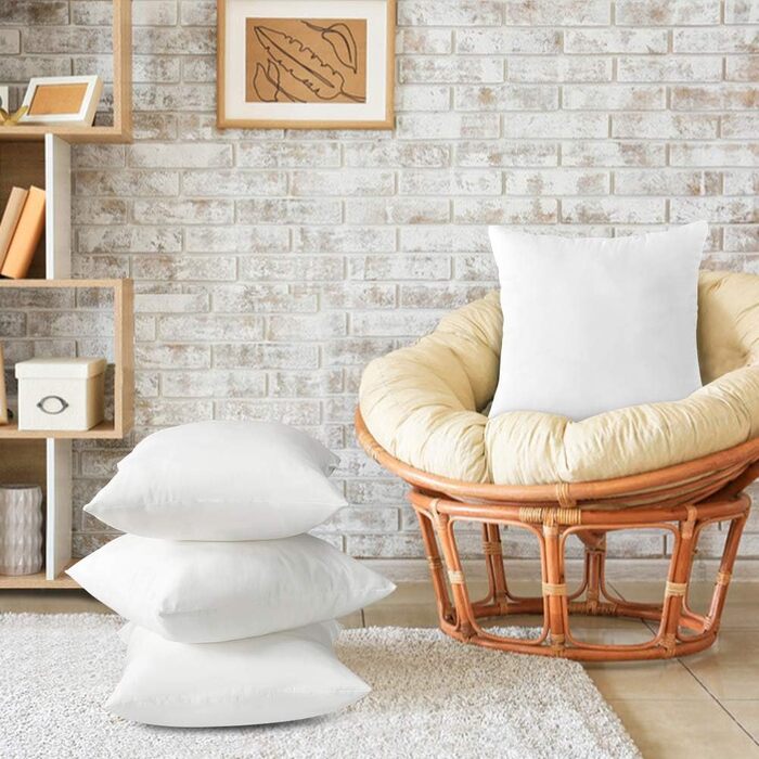 Artscope 4-Piece Cushion Filling Set, 45 x 45 cm Decorative Cushion Inserts, Pillow Inserts, Head Pillows, Sofa Cushions, Decorative Cushions for Living Room, Bedroom, Sofa, Bed, Couch, Outdoor