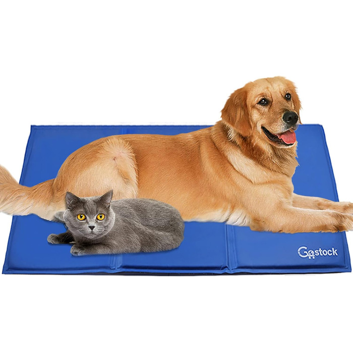GoStock Cooling Mat for Dogs, Pet Cooling Mat Non-Toxic Gel Self-Cooling Mat for Dogs and Cats, Pet Cooling Mat Dog Cooler Pad for Crates, Kennels and Beds (90 * 50cm) (XL 90×60cm)
