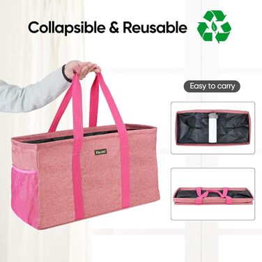 BALEINE Extra Large Multi-Purpose Tote Bag with Wire Frame for Storage (22