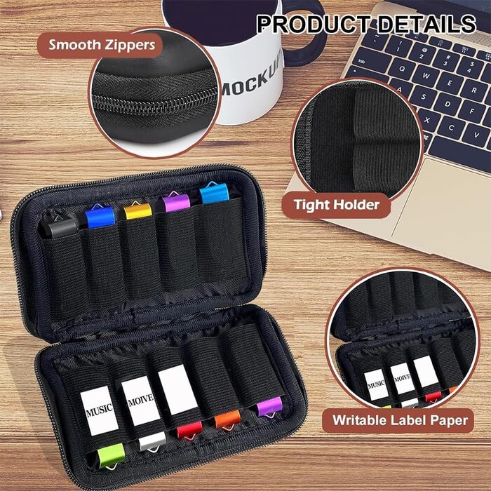 Організатор для USB-накопичувачів: кейс-коробка на 10 шт. чорного кольору