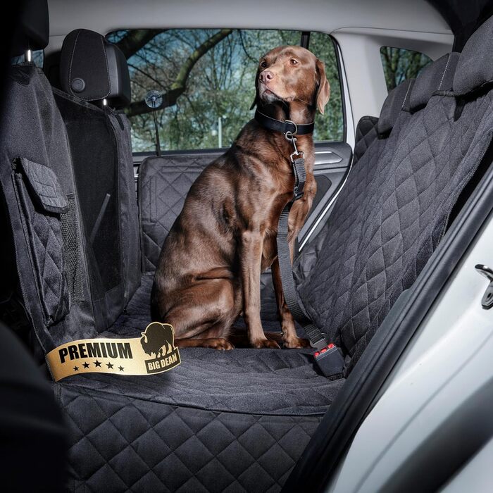 Захисна накидка на заднє сидіння автомобіля BigDean Premium - водовідштовхувальна, для собак, універсальна
