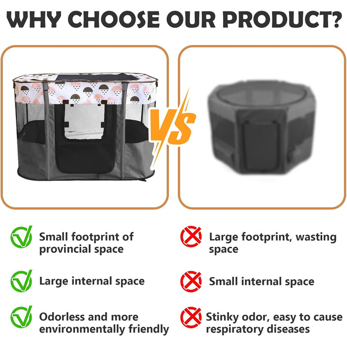 Клітка-забіг для цуценят, сіра. Розміру L. Розкладний забіг для тварин, огорожа для цуценят, портативна клітка для кошенят, цуценят, кроликів