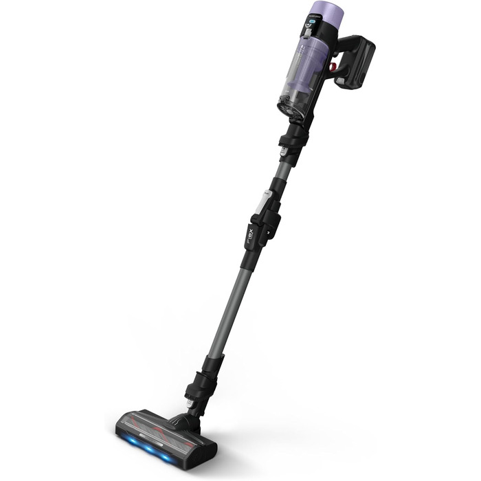 Акумуляторний вертикальний пилосос Rowenta X-Force Flex 9.60 Complete RH2099WO (Lavender) з LED-підсвіткою та повним набором насадок, 100 AW