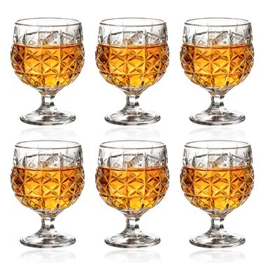 Набір з 6 витончених келихів для вина 200 мл, рельєфні келихи, ідеальні для червоного та білого вина, для свят та вечірок