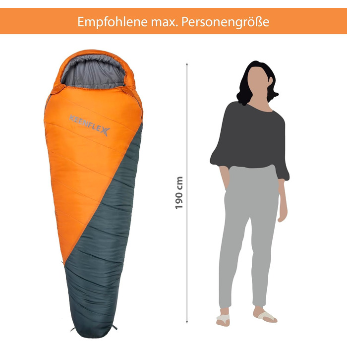 Сплячий мішок Outdoor 3 сезони -12.0°C (Оранжевий)