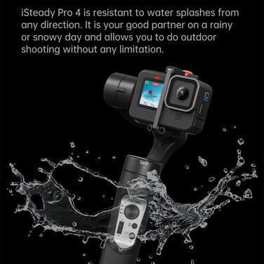 Hohem iSteady Pro 4 – стабілізатор для екшн-камер GoPro, DJI, Insta360, Sony. 3-осьовий, водонепроникний, з тривалим часом роботи (14 годин).