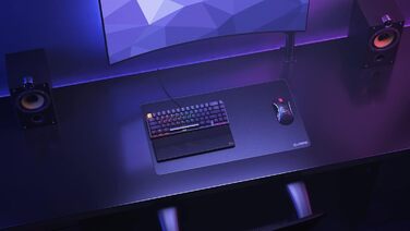 Підставка для зап'ястя клавіатури Glorious Gaming з підкладкою (17 мм, чорний) - м'яка, з антиковзким покриттям, 300 x 100 x 17 мм
