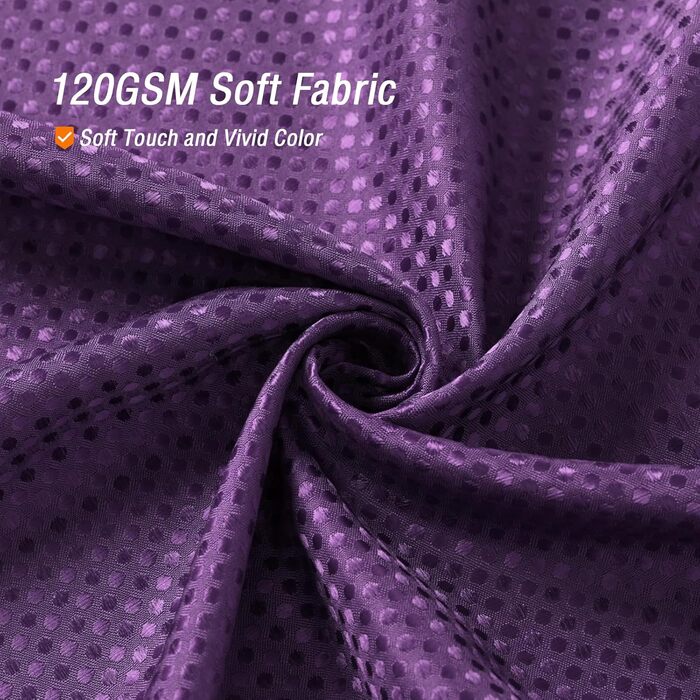 Драпіруваний душовий завіс Gibelle 183x213 см, вафельний візерунок, текстиль, фіолетовий, водонепроникний, для прання в машині