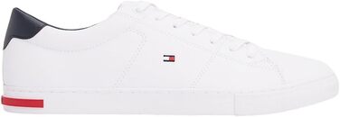 Чоловічі кросівки Tommy Hilfiger Vulcanized Essential з деталями з натуральної шкіри, білі, 43 EU